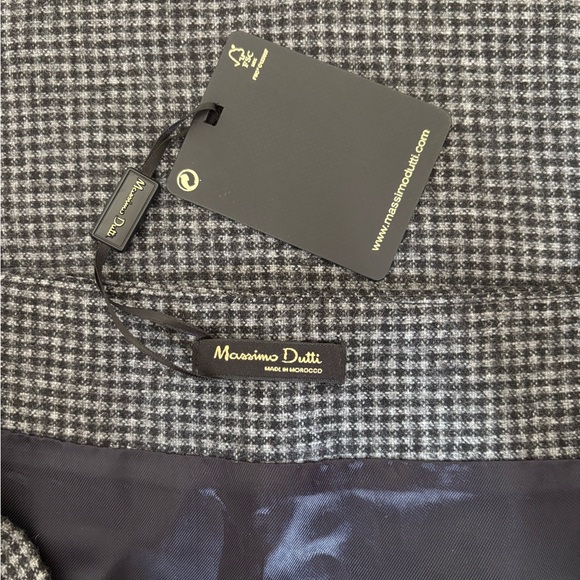 Massimo Dutti 100% Wool Checkered Wrap Skirt - Picture 4 of 6